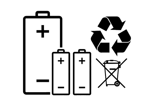 Batterieentsorgung – Symbol und Hinweise